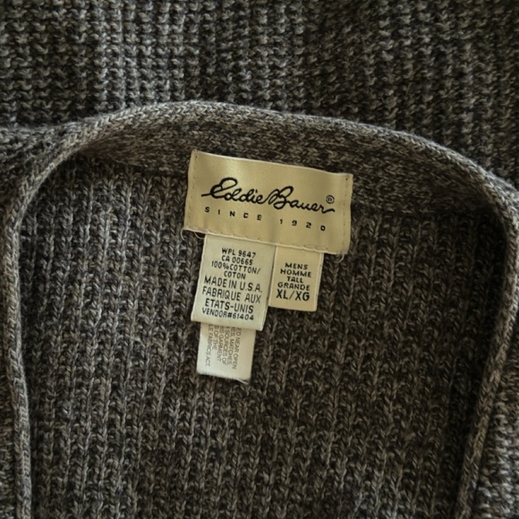 Eddie Bauer Gray 100% Cotton Button Up Vest Size XL Tall Classic Casual Retro - Picture 7 of 11